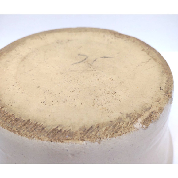 Primitive Antique 1940's Crock Stoneware Bowl Farmhouse Country w Fake Eggs 6" - Picture 7 of 8